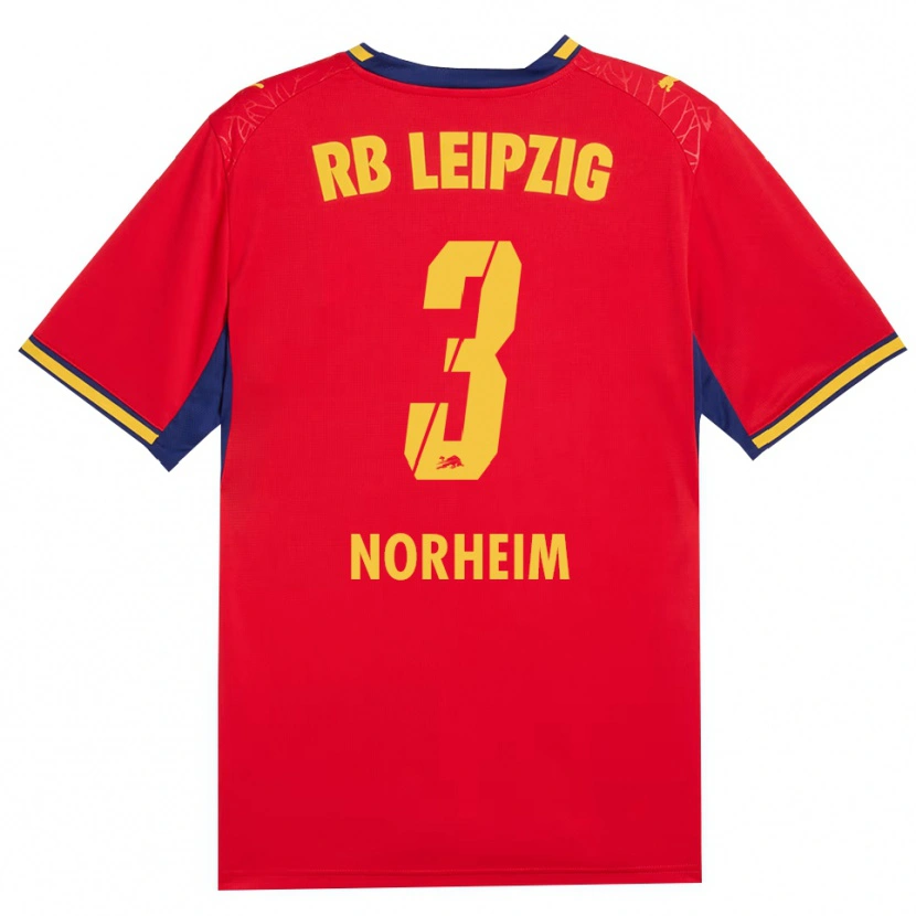 Danxen Femme Maillot Andrea Norheim #3 Rouge Jaune Bleu Roi Tenues Extérieur 2026/27 T-Shirt