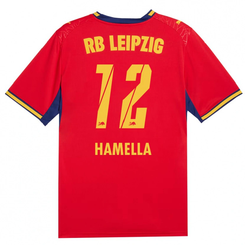 Danxen Femme Maillot Karl Hamella #12 Rouge Jaune Bleu Roi Tenues Extérieur 2026/27 T-Shirt
