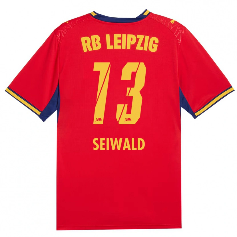 Danxen Femme Maillot Nicolas Seiwald #13 Rouge Jaune Bleu Roi Tenues Extérieur 2026/27 T-Shirt