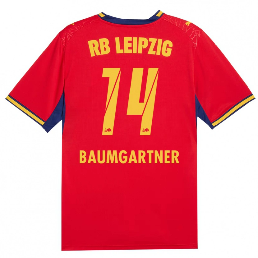 Danxen Femme Maillot Christoph Baumgartner #14 Rouge Jaune Bleu Roi Tenues Extérieur 2026/27 T-Shirt