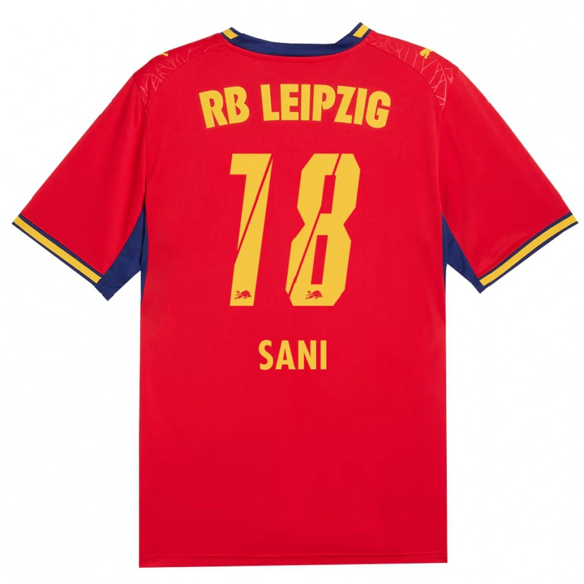 Danxen Femme Maillot Suleman Sani #18 Rouge Jaune Bleu Roi Tenues Extérieur 2026/27 T-Shirt