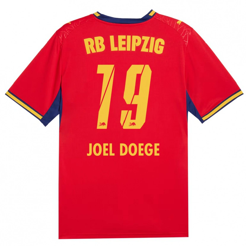 Danxen Femme Maillot Louis Joel Doege #19 Rouge Jaune Bleu Roi Tenues Extérieur 2026/27 T-Shirt