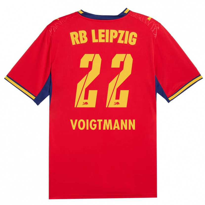 Danxen Femme Maillot Alexander Voigtmann #22 Rouge Jaune Bleu Roi Tenues Extérieur 2026/27 T-Shirt