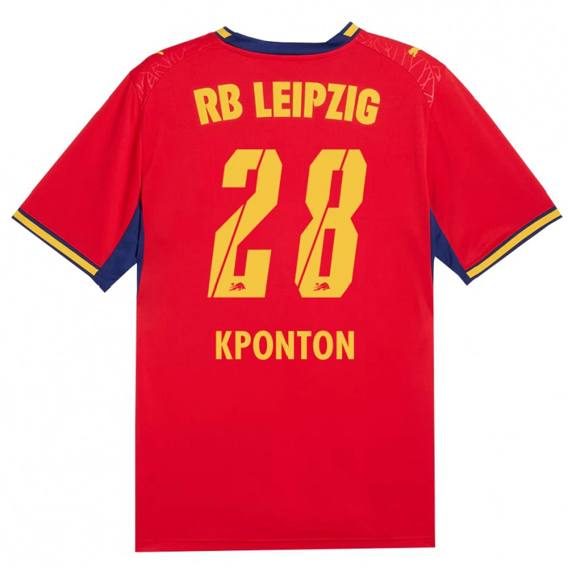 Danxen Femme Maillot Marwan Kponton #28 Rouge Jaune Bleu Roi Tenues Extérieur 2026/27 T-Shirt