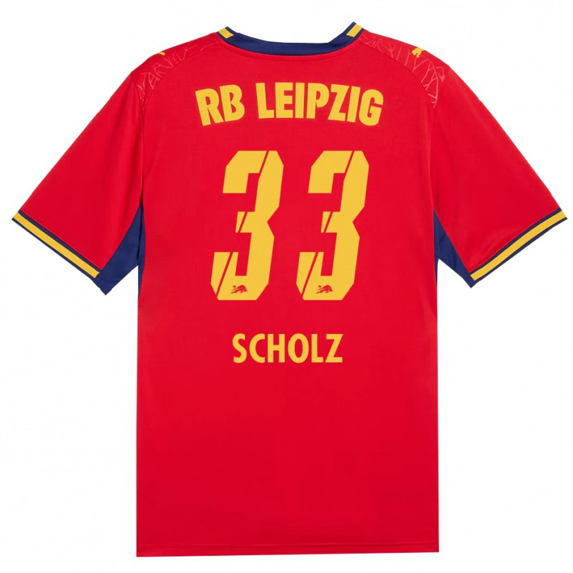 Danxen Femme Maillot Emil Scholz #33 Rouge Jaune Bleu Roi Tenues Extérieur 2026/27 T-Shirt