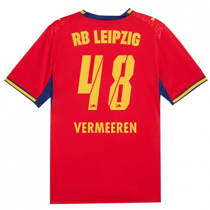 Danxen Femme Maillot Arthur Vermeeren #48 Rouge Jaune Bleu Roi Tenues Extérieur 2026/27 T-Shirt