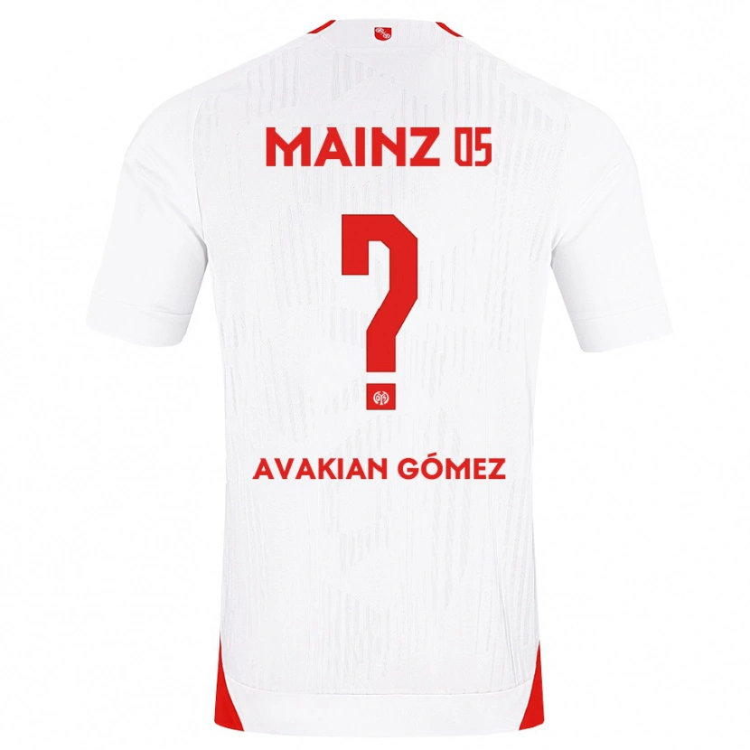 Danxen Femme Maillot Román Avakian Gómez #0 Blanc Rouge Jaune Tenues Extérieur 2026/27 T-Shirt