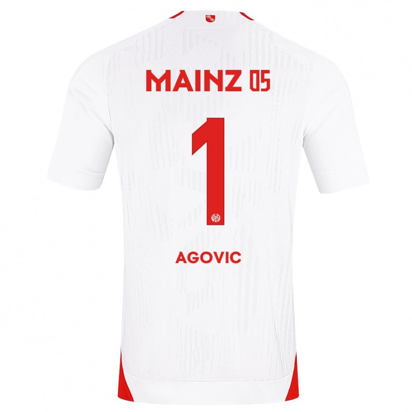 Danxen Femme Maillot Daris Agovic #1 Blanc Rouge Jaune Tenues Extérieur 2026/27 T-Shirt