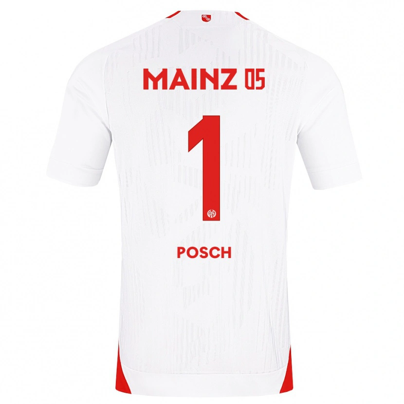 Danxen Femme Maillot Daniel Posch #1 Blanc Rouge Jaune Tenues Extérieur 2026/27 T-Shirt