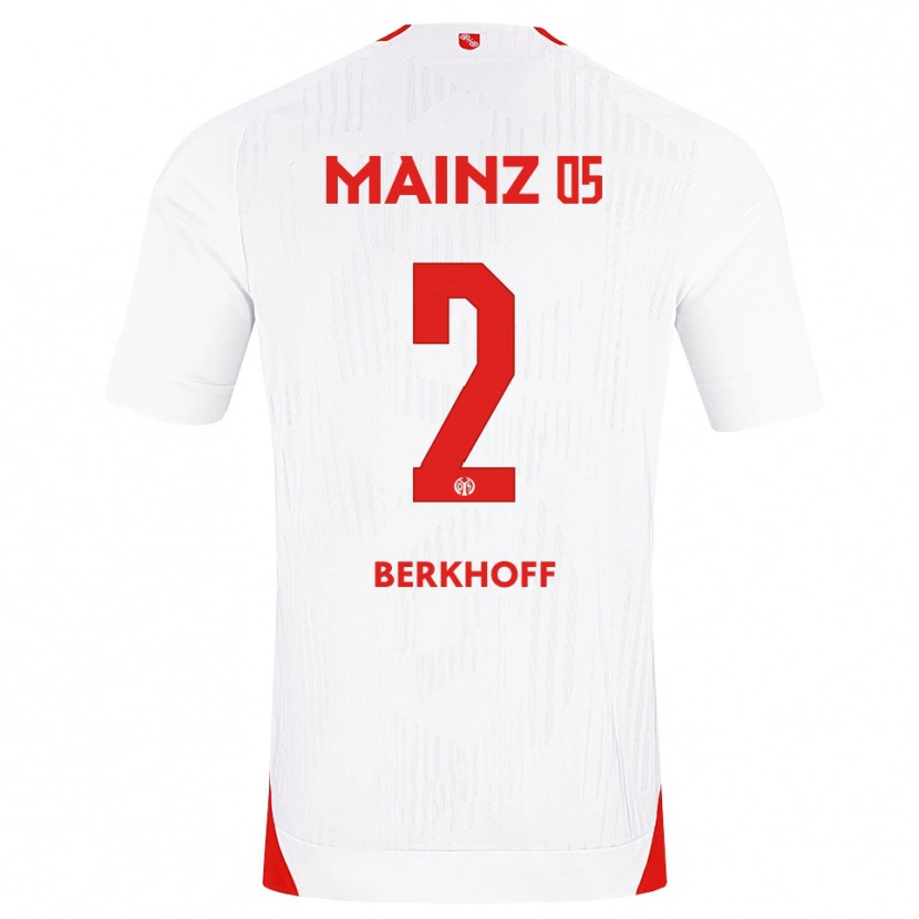 Danxen Femme Maillot Jonas Berkhoff #2 Blanc Rouge Jaune Tenues Extérieur 2026/27 T-Shirt