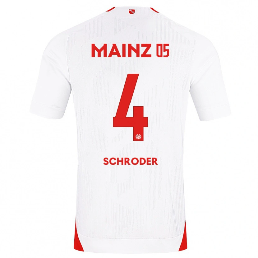 Danxen Femme Maillot Lara Schröder #4 Blanc Rouge Jaune Tenues Extérieur 2026/27 T-Shirt