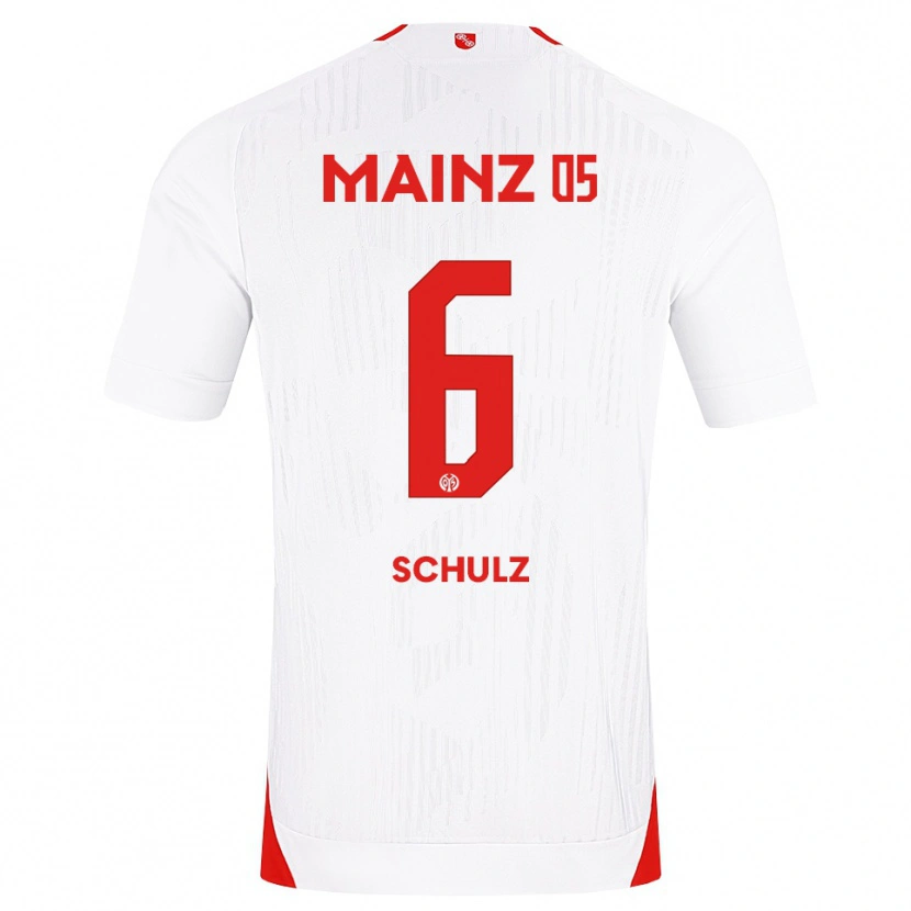 Danxen Femme Maillot Philipp Schulz #6 Blanc Rouge Jaune Tenues Extérieur 2026/27 T-Shirt