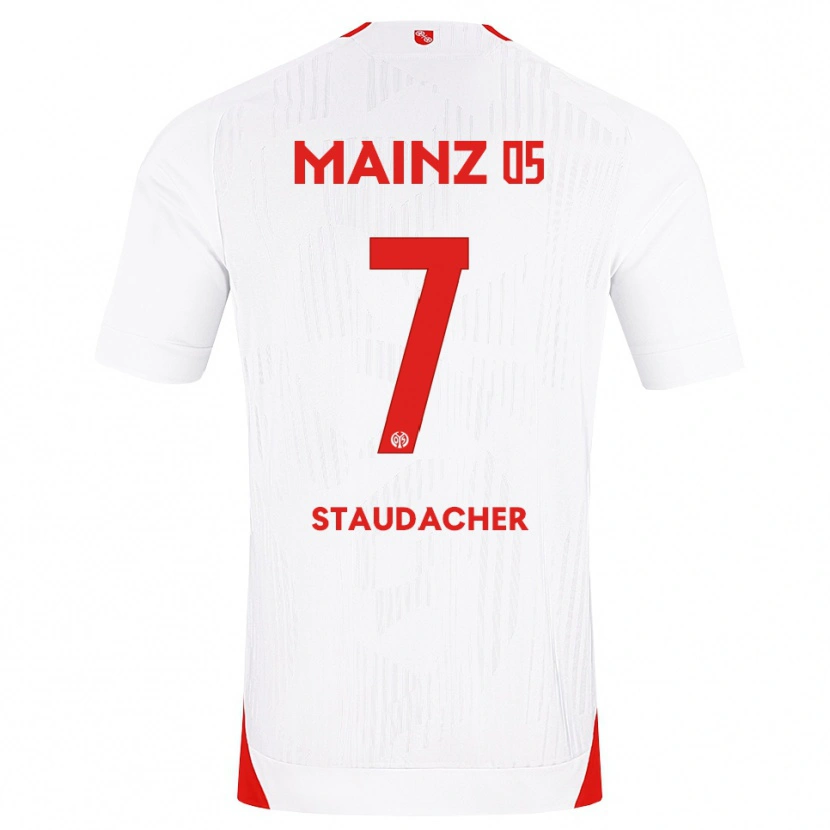 Danxen Femme Maillot Leon Staudacher #7 Blanc Rouge Jaune Tenues Extérieur 2026/27 T-Shirt