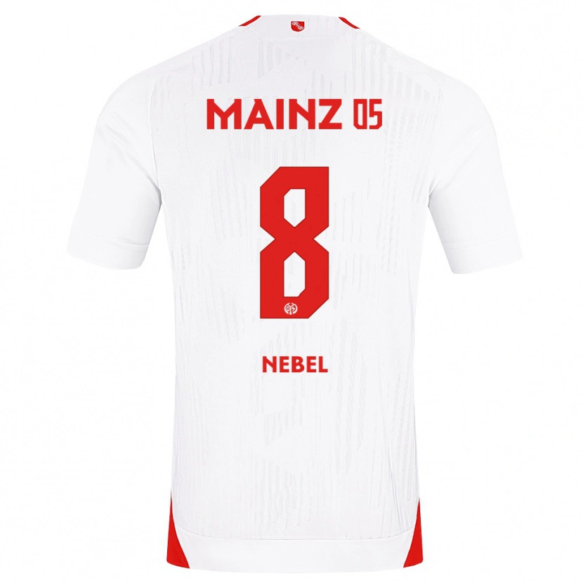 Danxen Femme Maillot Paul Nebel #8 Blanc Rouge Jaune Tenues Extérieur 2026/27 T-Shirt