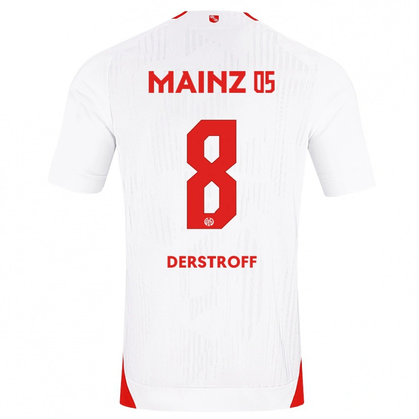 Danxen Femme Maillot Julian Derstroff #8 Blanc Rouge Jaune Tenues Extérieur 2026/27 T-Shirt
