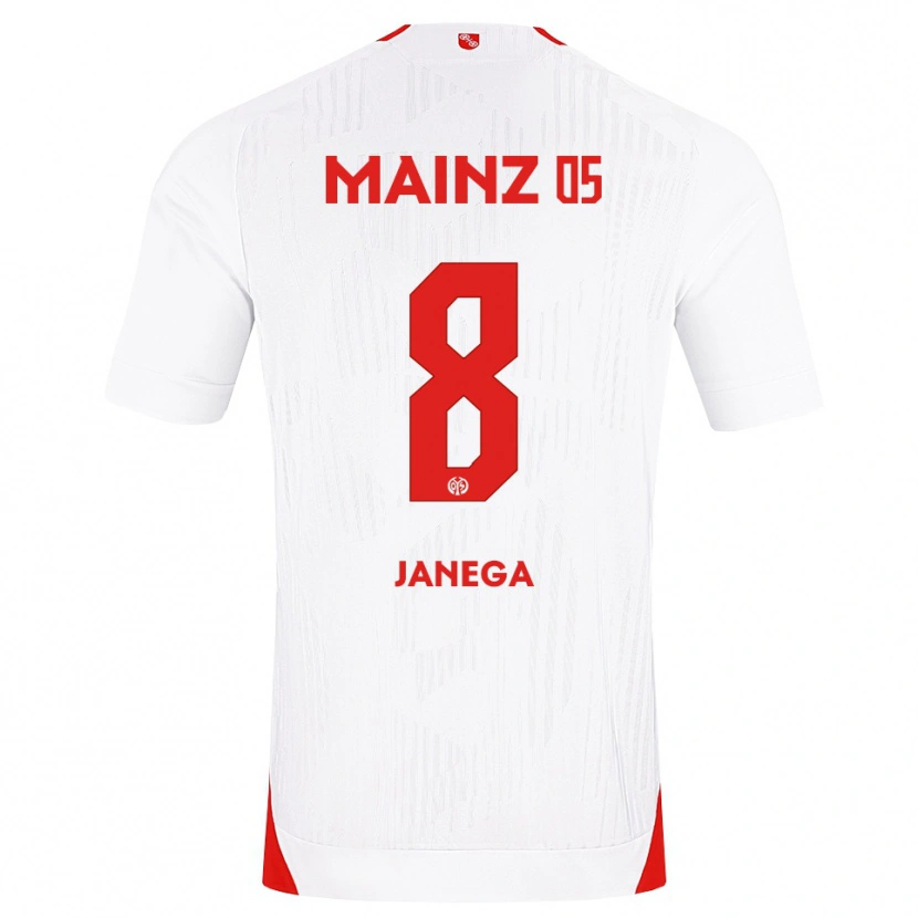 Danxen Femme Maillot Jan Janega #8 Blanc Rouge Jaune Tenues Extérieur 2026/27 T-Shirt
