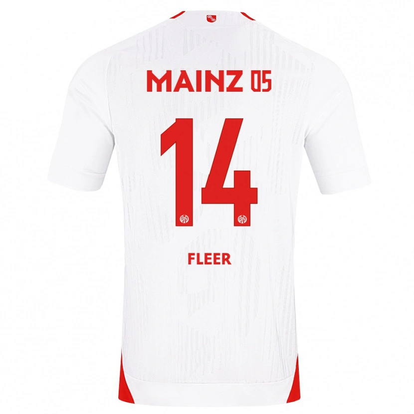 Danxen Femme Maillot Mattis Fleer #14 Blanc Rouge Jaune Tenues Extérieur 2026/27 T-Shirt