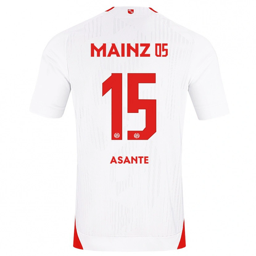 Danxen Femme Maillot Marvin Asante #15 Blanc Rouge Jaune Tenues Extérieur 2026/27 T-Shirt