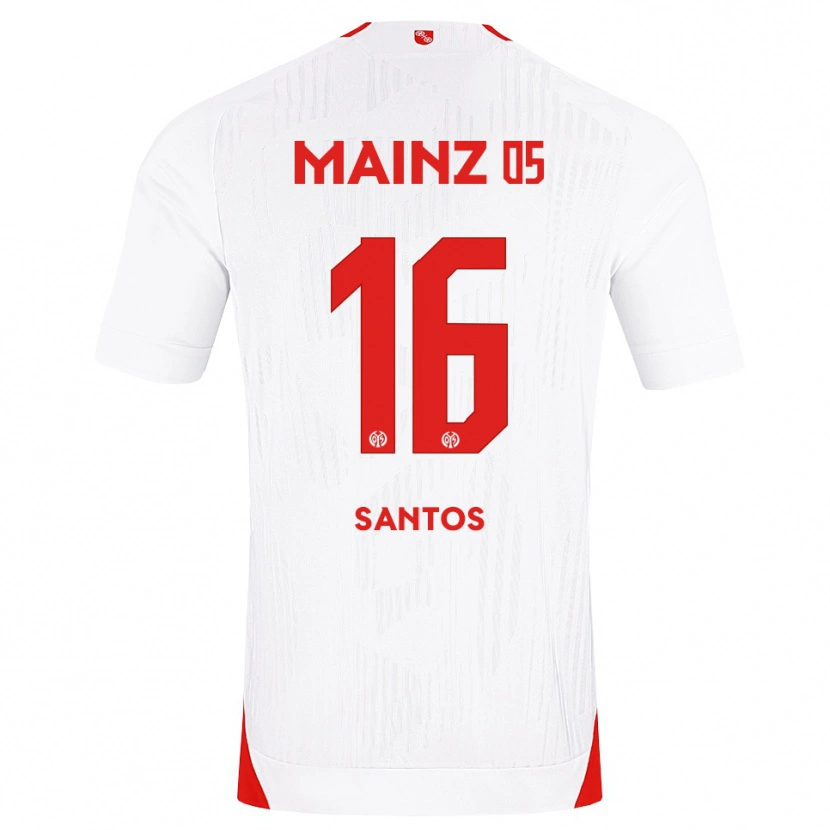 Danxen Femme Maillot Fabio Da Silva Santos #16 Blanc Rouge Jaune Tenues Extérieur 2026/27 T-Shirt