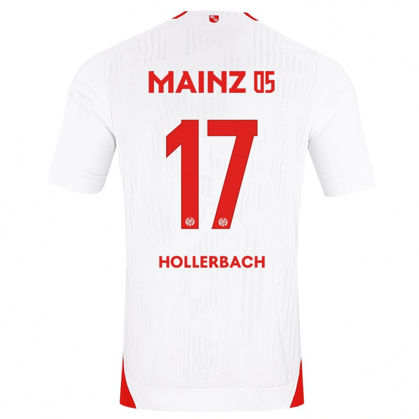Danxen Femme Maillot Benedict Hollerbach #17 Blanc Rouge Jaune Tenues Extérieur 2026/27 T-Shirt