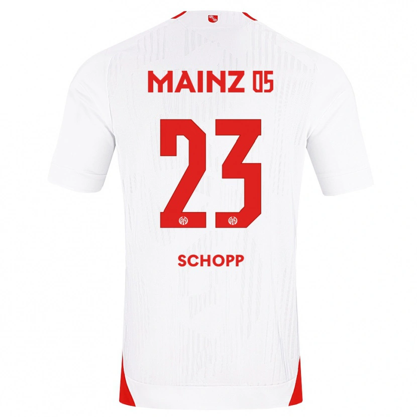 Danxen Femme Maillot Konstantin Schopp #23 Blanc Rouge Jaune Tenues Extérieur 2026/27 T-Shirt