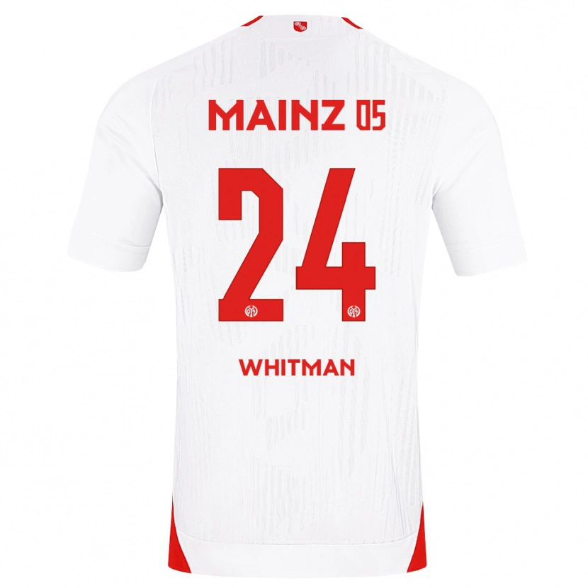 Danxen Femme Maillot Katherine Whitman #24 Blanc Rouge Jaune Tenues Extérieur 2026/27 T-Shirt