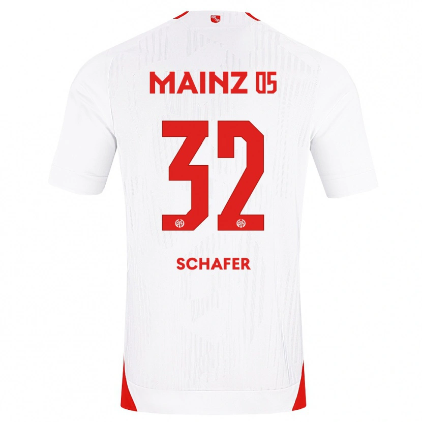 Danxen Femme Maillot Ann-Christin Schäfer #32 Blanc Rouge Jaune Tenues Extérieur 2026/27 T-Shirt