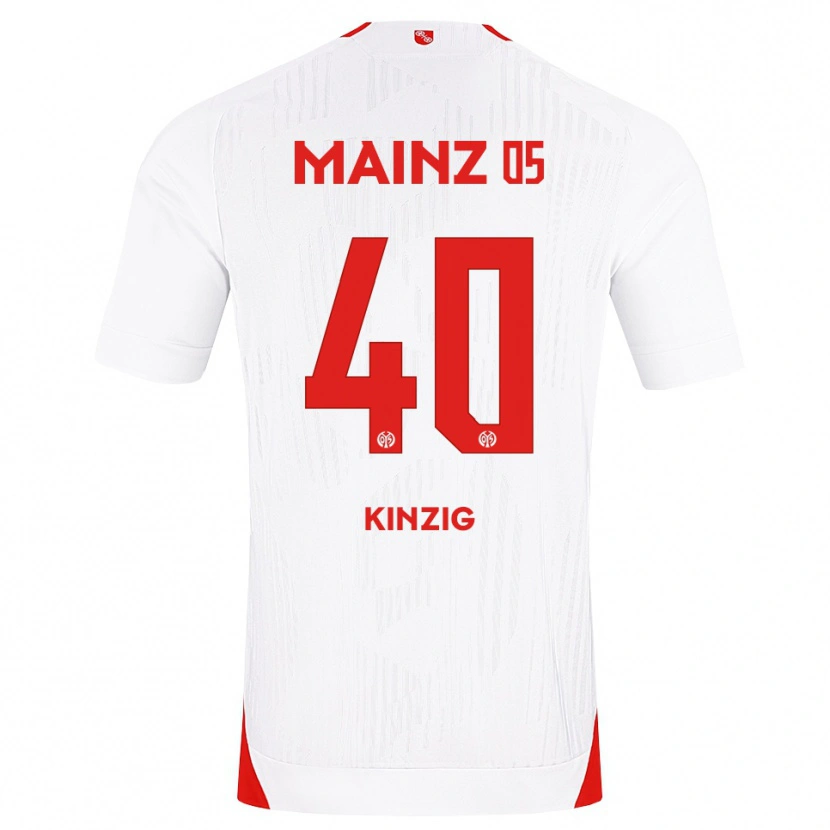 Danxen Femme Maillot Maximilian Kinzig #40 Blanc Rouge Jaune Tenues Extérieur 2026/27 T-Shirt