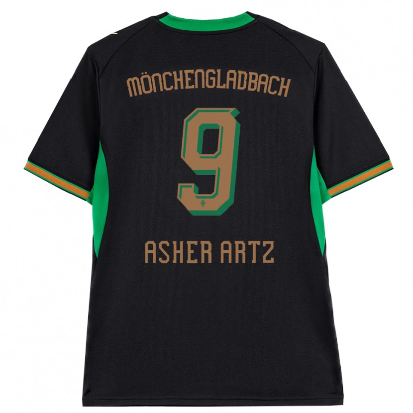 Danxen Femme Maillot Asher Artz #9 Noir Orange Vert Marron Tenues Extérieur 2026/27 T-Shirt