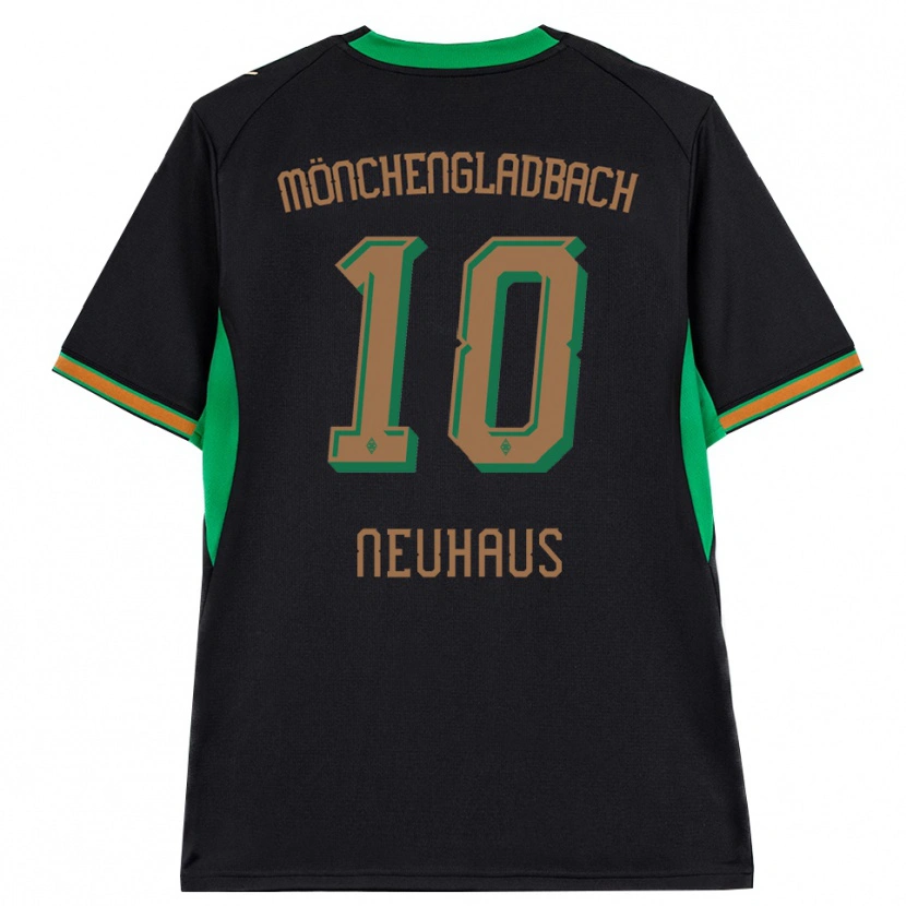 Danxen Femme Maillot Florian Neuhaus #10 Noir Orange Vert Marron Tenues Extérieur 2026/27 T-Shirt
