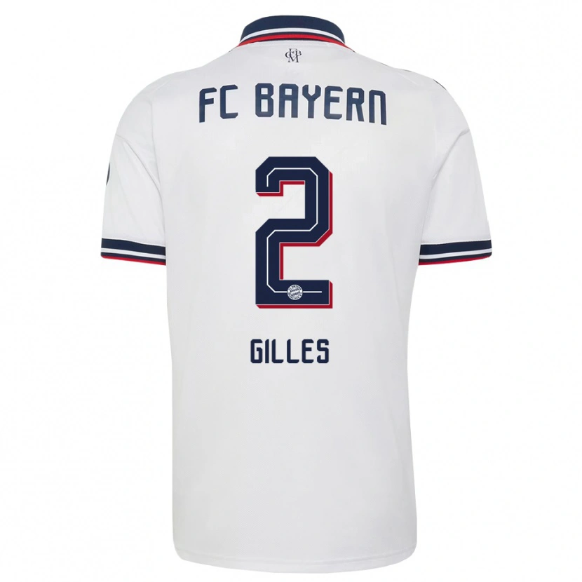 Danxen Femme Maillot Vanessa Gilles #2 Blanc Gris Rouge Tenues Extérieur 2026/27 T-Shirt