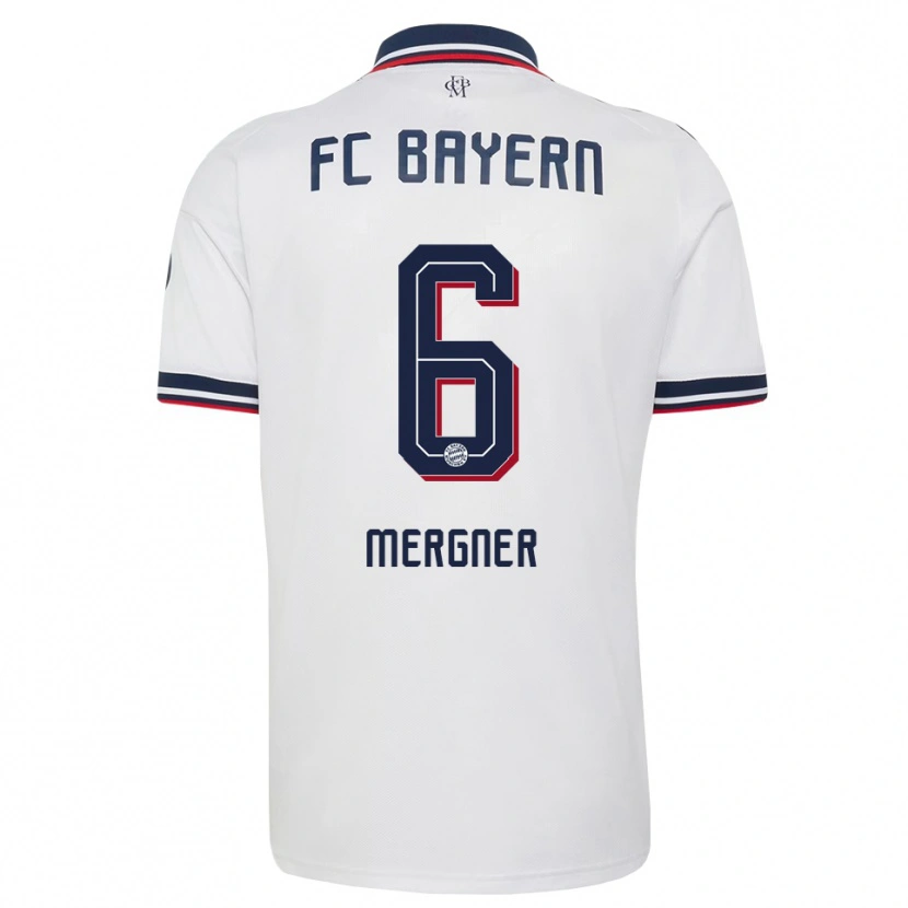 Danxen Femme Maillot Max Mergner #6 Blanc Gris Rouge Tenues Extérieur 2026/27 T-Shirt