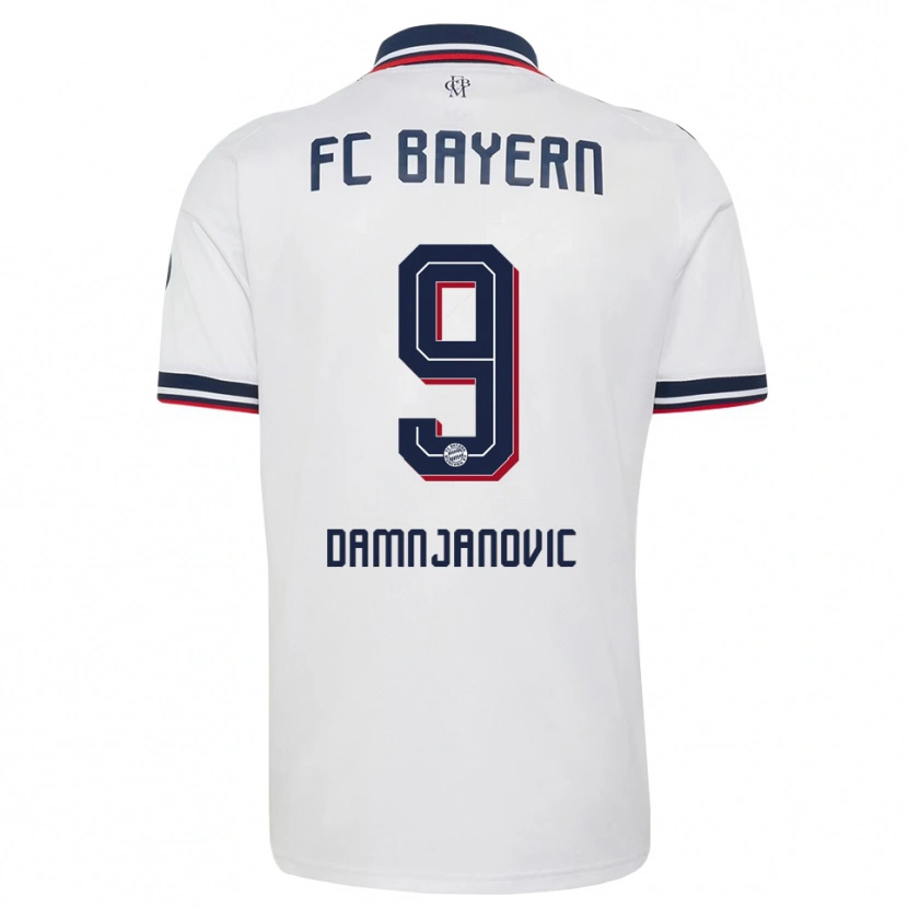 Danxen Femme Maillot Jovana Damnjanovic #9 Blanc Gris Rouge Tenues Extérieur 2026/27 T-Shirt