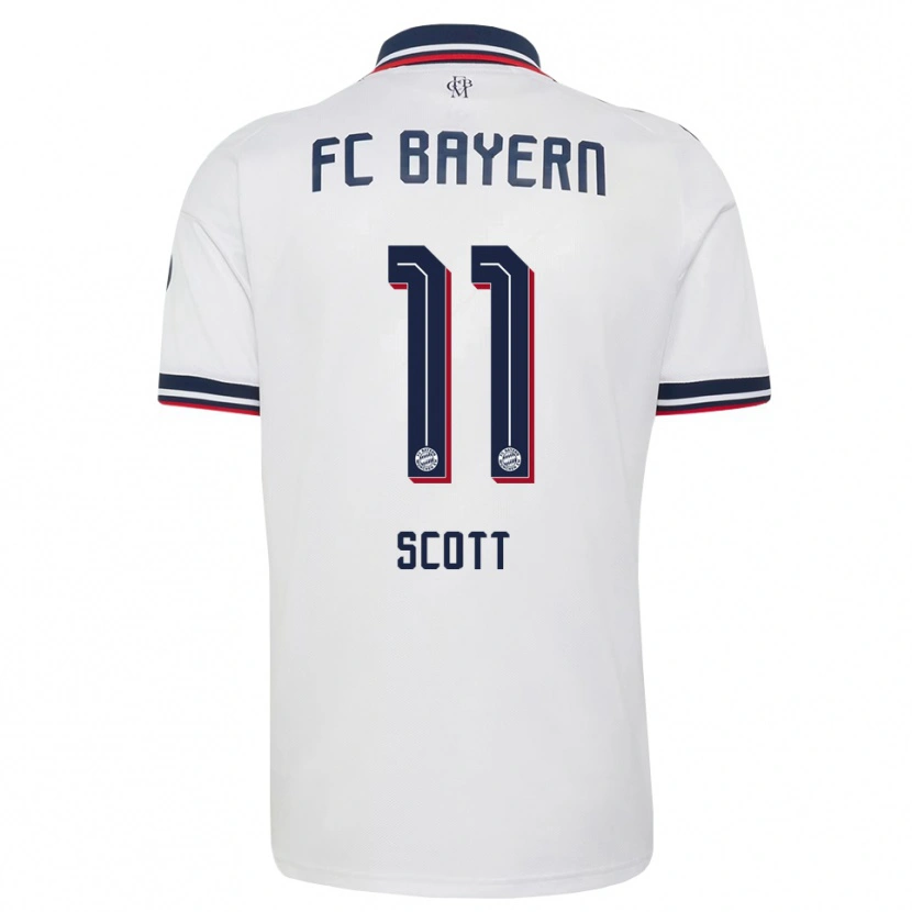 Danxen Femme Maillot Michael Scott #11 Blanc Gris Rouge Tenues Extérieur 2026/27 T-Shirt