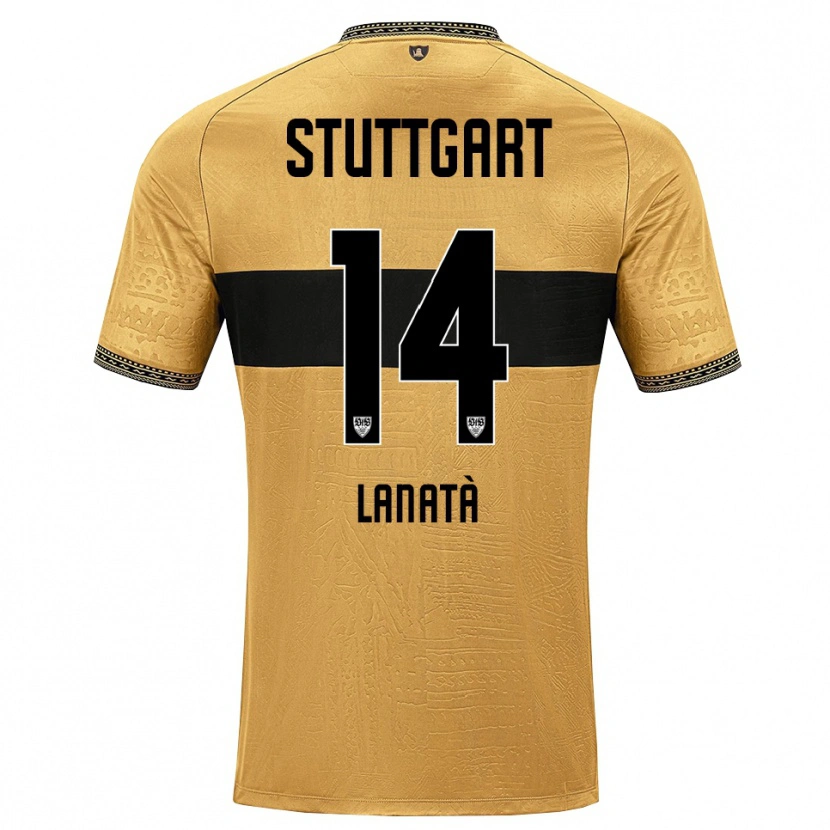 Danxen Femme Maillot Domenico Lanatà #14 Marron Noir Blanc Tenues Extérieur 2026/27 T-Shirt