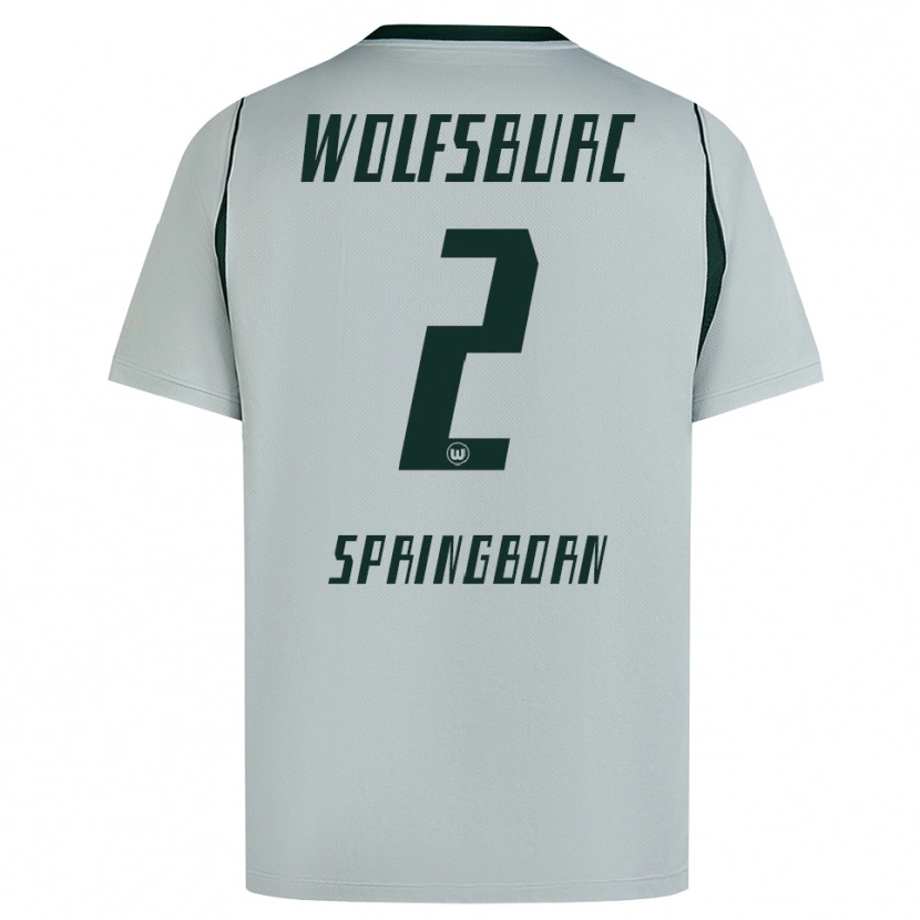 Danxen Femme Maillot Noah Springborn #2 Gris Vert Tenues Extérieur 2026/27 T-Shirt