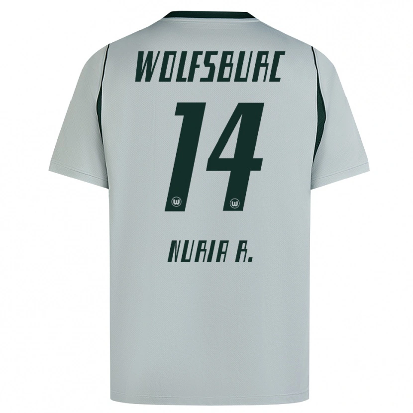 Danxen Femme Maillot Nuria Rabano #14 Gris Vert Tenues Extérieur 2026/27 T-Shirt