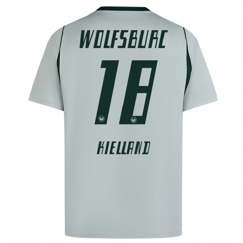 Danxen Femme Maillot Justine Kielland #18 Gris Vert Tenues Extérieur 2026/27 T-Shirt