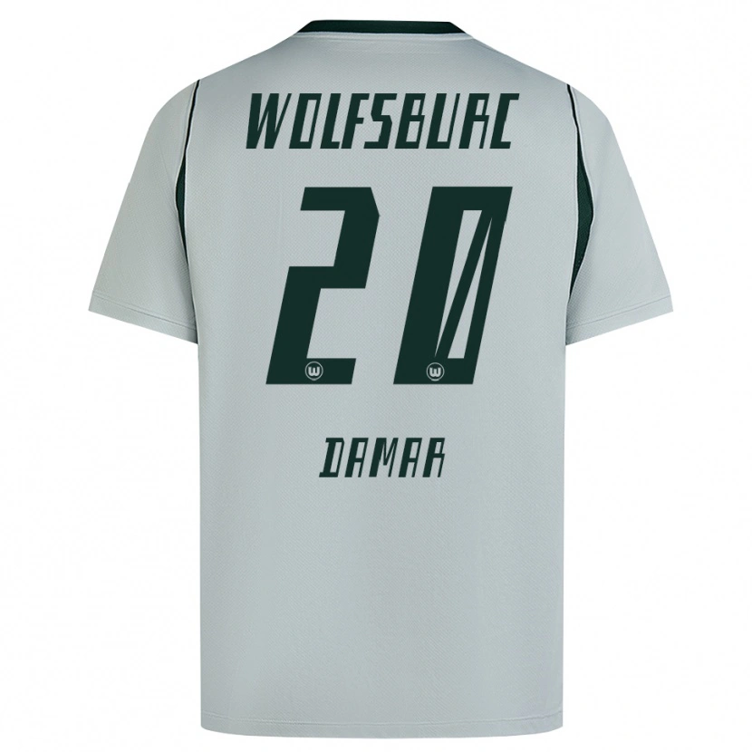 Danxen Femme Maillot Muhammed Damar #20 Gris Vert Tenues Extérieur 2026/27 T-Shirt