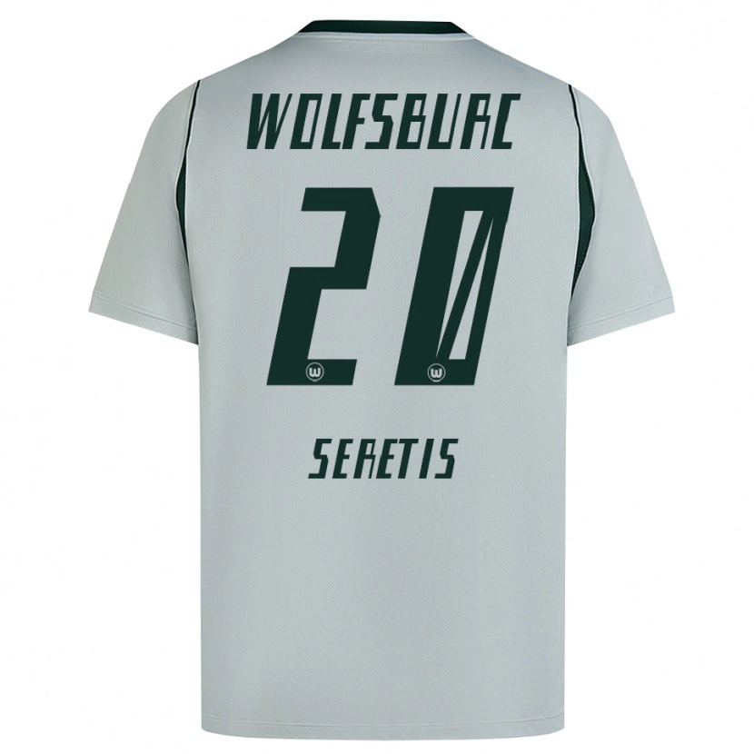 Danxen Femme Maillot Isaiah Seretis #20 Gris Vert Tenues Extérieur 2026/27 T-Shirt