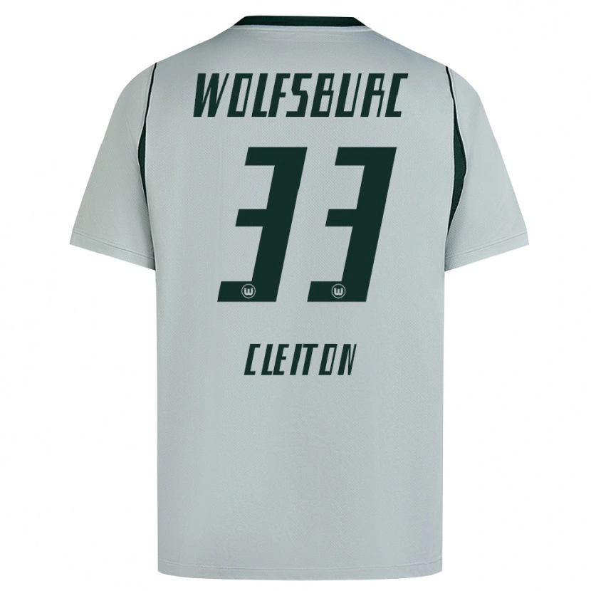 Danxen Femme Maillot Cleiton Santana Dos Santos #33 Gris Vert Tenues Extérieur 2026/27 T-Shirt