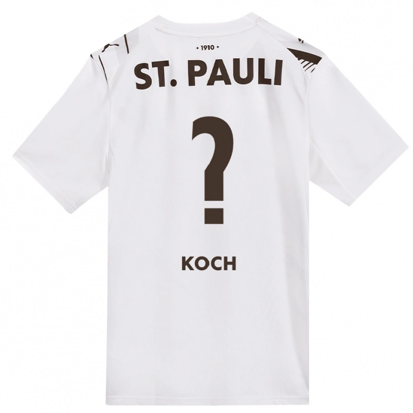 Danxen Femme Maillot Philip Koch #0 Café Blanc Rouge Tenues Extérieur 2026/27 T-Shirt