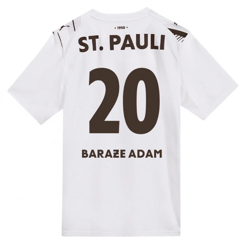 Danxen Femme Maillot Isma Baraze Adam #20 Café Blanc Rouge Tenues Extérieur 2026/27 T-Shirt