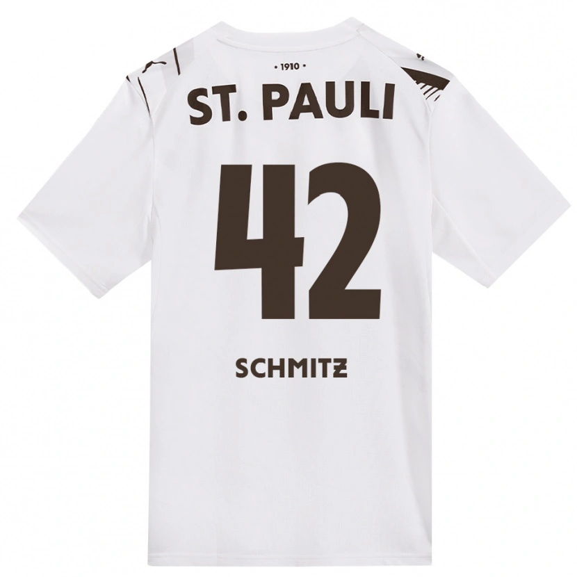 Danxen Femme Maillot Marwin Schmitz #42 Café Blanc Rouge Tenues Extérieur 2026/27 T-Shirt