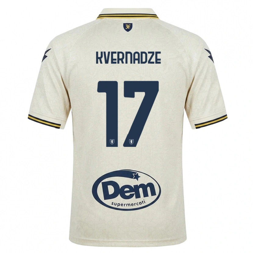 Danxen Femme Maillot Giorgi Kvernadze #17 Vieux Dentelle Jaune Noir Tenues Extérieur 2026/27 T-Shirt