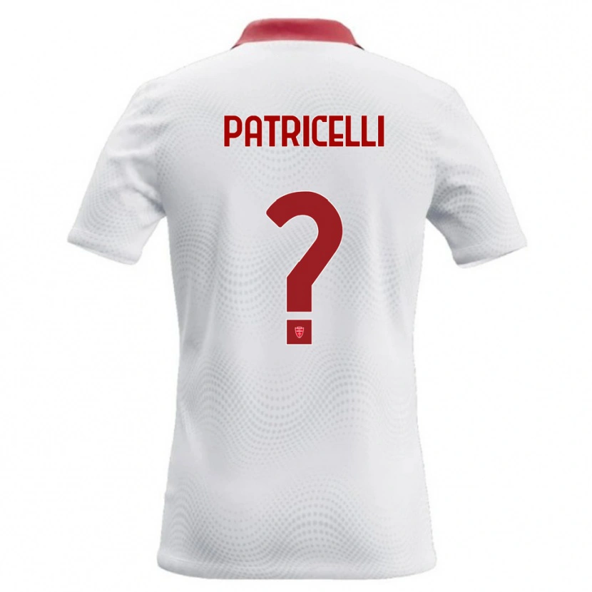 Danxen Femme Maillot Raffaele Patricelli #0 Blanc Rouge Tenues Extérieur 2026/27 T-Shirt