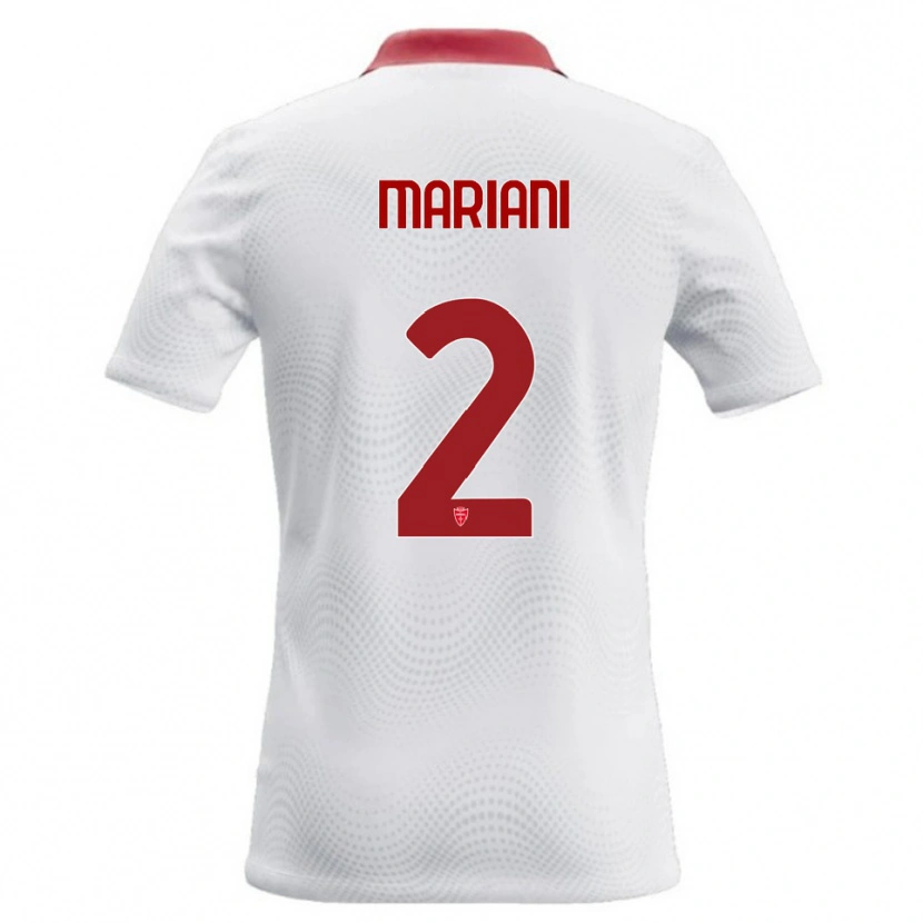 Danxen Femme Maillot Christian Mariani #2 Blanc Rouge Tenues Extérieur 2026/27 T-Shirt