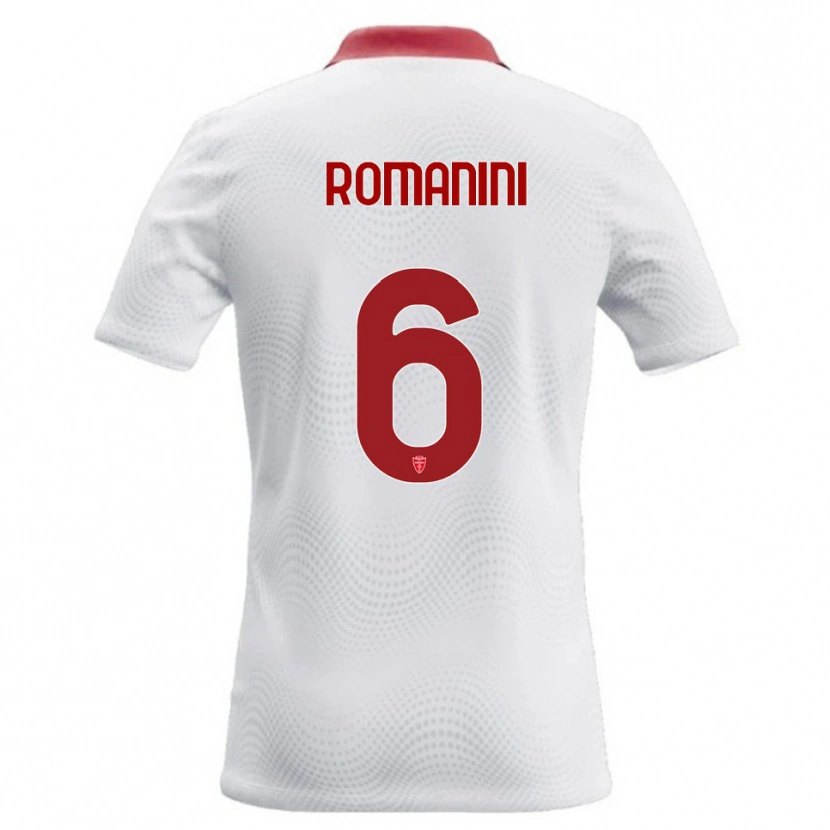 Danxen Femme Maillot Andrea Romanini #6 Blanc Rouge Tenues Extérieur 2026/27 T-Shirt