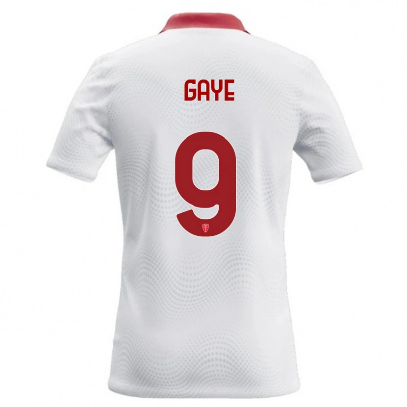 Danxen Femme Maillot Mamadou Gaye #9 Blanc Rouge Tenues Extérieur 2026/27 T-Shirt