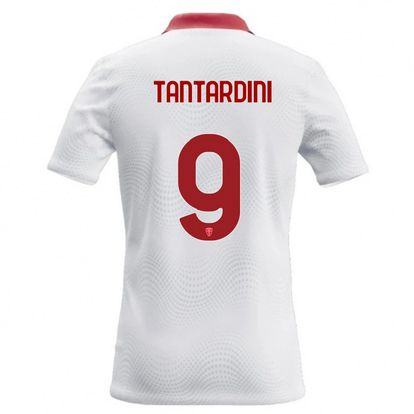 Danxen Femme Maillot Tommaso Tantardini #9 Blanc Rouge Tenues Extérieur 2026/27 T-Shirt